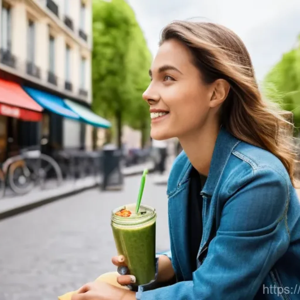 인스턴트 식품 시장 동향 - **Urban Gourmet Snacking on the Go**
    An energetic young French professional, around 25-30 years ...