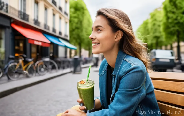 인스턴트 식품 시장 동향 - **Urban Gourmet Snacking on the Go**
    An energetic young French professional, around 25-30 years ...