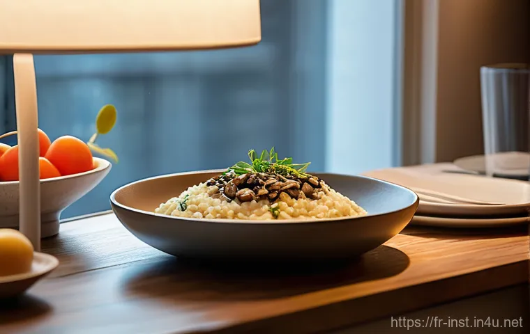 인스턴트 식품 시장 동향 - **Innovative Plant-Based Prepared Meal at Home**
    A close-up shot of a beautifully plated, instan...