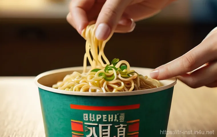 인스턴트 라면 보관 팁 - **Prompt 1: The Organized Noodle Haven**
    "A bright and clean kitchen pantry, meticulously organi...