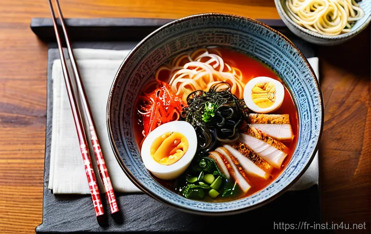 가성비 좋은 인스턴트 라면 - **Prompt for a Gourmet Instant Ramen Bowl**:
    "A hyper-realistic, close-up photograph of an exqui...